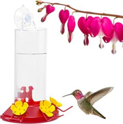 Perky-Pet Window Mount Hummingbird Feeder, 8 oz Nectar Capacity | 3 Bee Guard Ports, Suction Cup & Removable Perches, Plastic Shatter-Resistant Bottle for Outdoor Backyard Bird Watching, 217