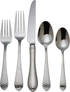 Reed & Barton Hammered Antique 5Pc Flatware Place Setting
