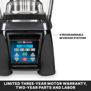 Programmable Blender & 64 oz. Stainless Steel Jar by Waring – 64 Ounce Stainless Steel Jar, 64.0 ounces, Plastic, Black, Model MX1500XTS