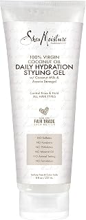 Shea Moisture 100 Percent Virgin Coconut Oil Daily Hydration Styling Gel for Unisex, 8 Ounce (Packaging may vary)