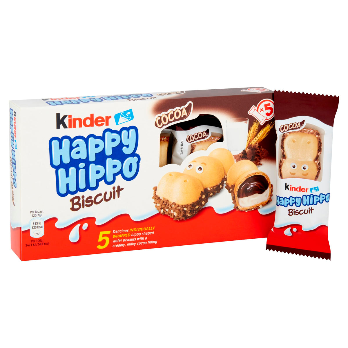 Happy Hippo Cocoa Cr?..Me T by Kinder – 0.37 Ounce (Pack of 10), brown, Pack of 10, Model TJ-HHP3-WHWK