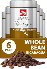 illy Whole Bean Coffee, Nicaragua Single Origin Medium Roast, 8.8oz, 6 Pack