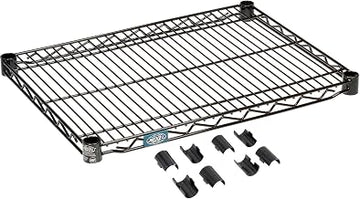 Black Epoxy Wire Shelf Size: 1.75" H x 24" W x 18" D