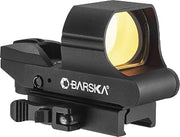 Barska 1x Reflex Red Dot Sights – Multi-Reticle and Single-Dot Options with Illuminated Reticles, Quick-Release Mounts, and Unlimited Eye Relief