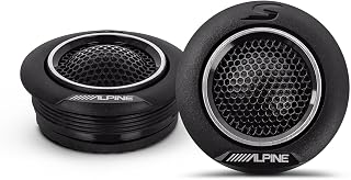 Alpine S-S10TW S-Series 1" Silk Dome Tweeter Set | Smooth natural highs for factory audio upgrades, clean treble detail, pairs with crossovers and coaxial systems