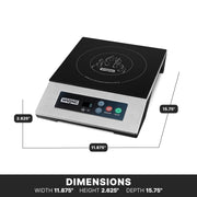 Waring Multicolor / WIH400B - Schott Ceramic Surface / 11.5" x 11.75" Countertop Burners