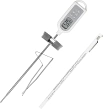 CDN Waterproof Thermometer | Long 8” Stem | NSF Certified | Quick 6-Second Read | For Deep Frying, Candy, General Cooking | Fully Submersible | Stainless Steel Tip | DTW450L