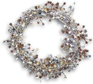 Darice Foil Star Garland: Silver, 9'