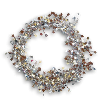 Foil Star Garland: Silver by Darice – Metal, Silver, Model 2405-65