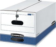 Bankers Box Stor/File™ Medium-Duty Storage Boxes With String & Button Closures And Built-In Handles, Letter Size, 24" x