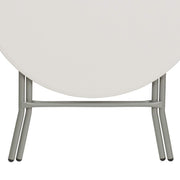 2.63 ft Plastic Round Folding Table by Flash Furniture – 32" Round, Plastic, Metal, Plastic: Polyethylene, Granite White, Model RB-32R-GW-GG