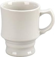 Vertex China TC-W Vista Tuscany Footed Mug, 3", 8 oz., Bone White (Pack of 36)