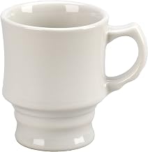 Vertex China TC-W Vista Tuscany Footed Mug, 3", 8 oz., Bone White (Pack of 36)