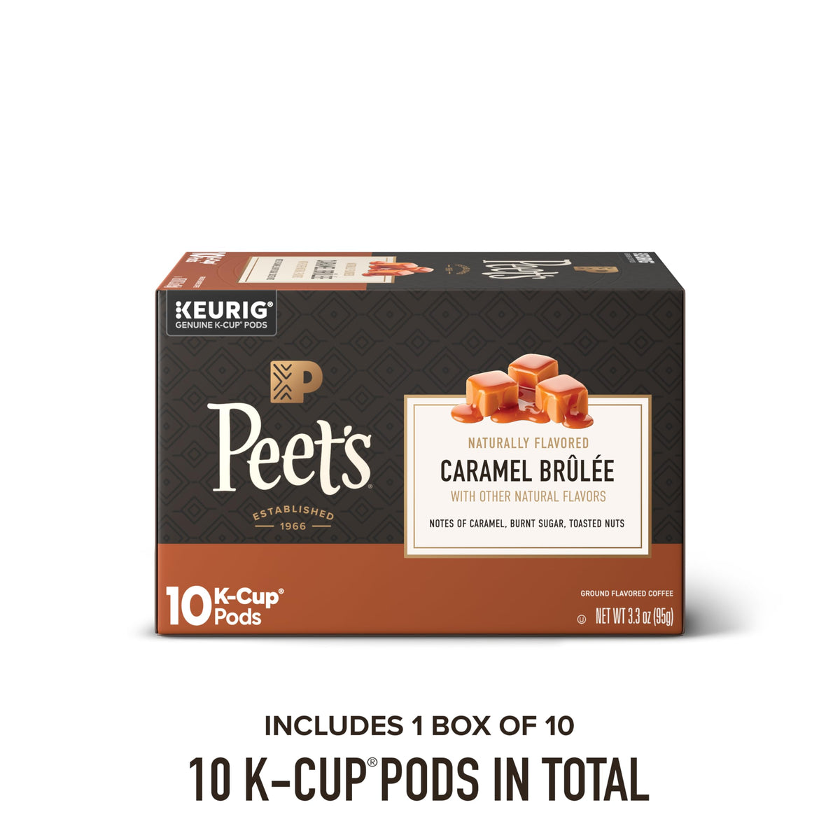 Peet's Coffee Caramel Brûlée / 10 Count (Pack of 1) / 1 Single-Serve Capsules & Pods