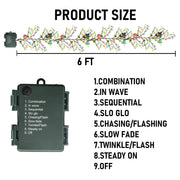 6 FT by NEROSUN – 1 Pack, Plastic, Green, Model Easter Egg Garland