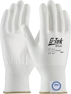 G-Tek 3GX Seamless Knit Dyneema Diamond Blended Glove with Polyurethane Coated Smooth Grip on Palm & Fingers 19-D325 White XS (Pack of 12)