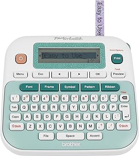 Brother P-Touch Embellish Ribbon & Tape Printer PT-D215e,White