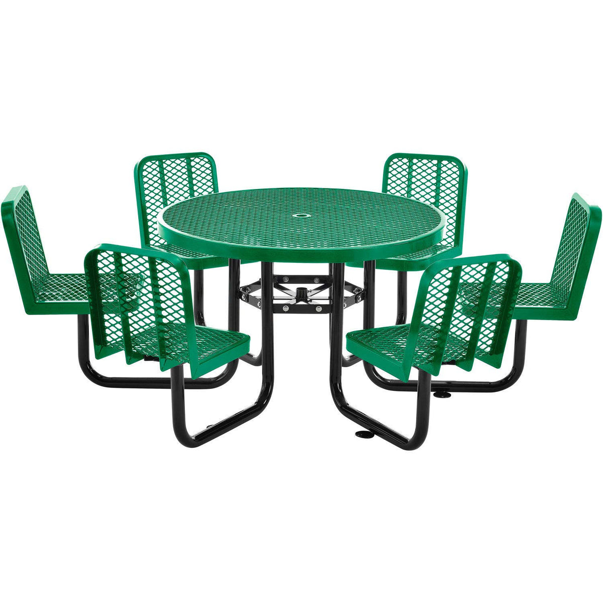 Global Industrial Green / 46" Dia. x 29" H / Industrial Picnic Tables