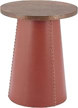 Dikis Side Table Brown, Brown End Table, Modern Style, Ash Veneer MDF Round Shape Tabletop, MDF, Indoor Living, 18.1" W x 18.1" D x 22.6" H
