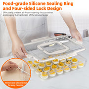 MesRosa Deviled Egg Carrier with Lid, 24 Egg Capacity, 2 Pack White