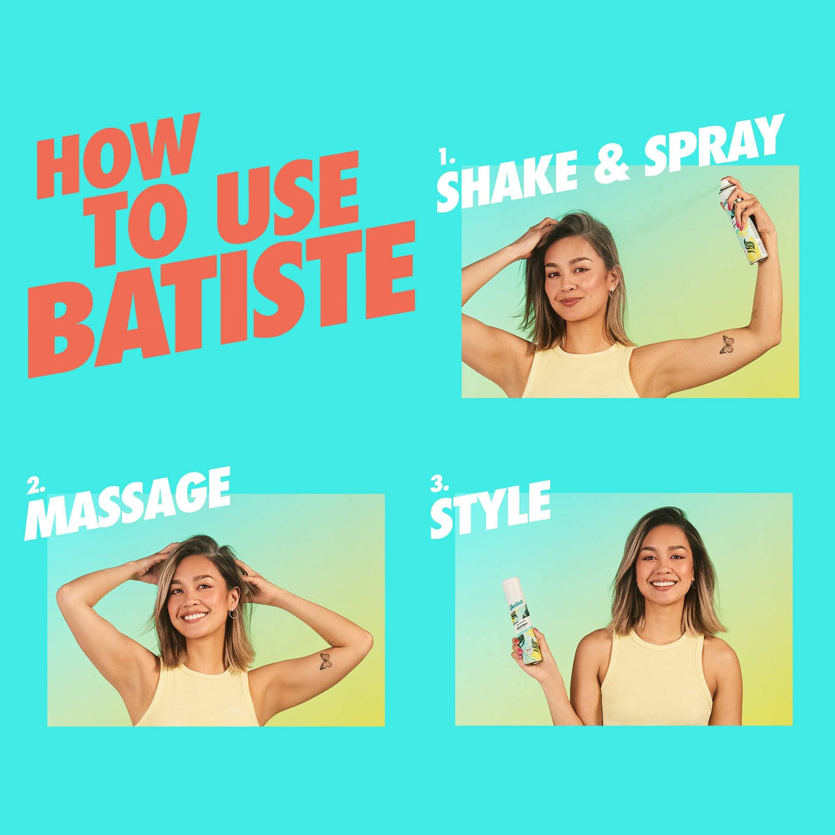 Batiste Fresh Fragrance / 6.73 Fl Oz (Pack of 2) / White Dry Shampoos