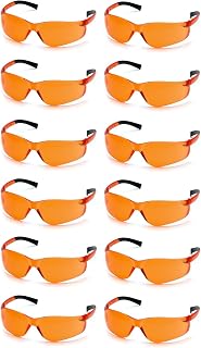 Pyramex Ztek Safety Glasses Orange Lens S2540S (12 Pair Pack)