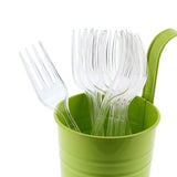 AmerCareRoyal Heavy Weight Unwrapped Disposable Polystyrene Plastic Forks for Restaurants and Catering – Paper, Clear, Pack of 1000, Model S1601C-C