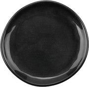 G.E.T. 5 1/2" Black Round Stardust Melamine Plate - Cosmo (Set of 12)