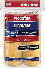 Wooster Brush RR301-4 Super/Fab Jumbo-Koter Paint Roller, 1/2 in Nap, 4-1/2 in L, Knit Fabric Cover, 4.5 Inch, No Color