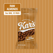 Kar's Raw Almonds / 3 Ounce (Pack of 12) / 1 Almonds