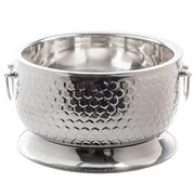 Hive Collection Round Beverage Tub with Base by Tablecraft – Medium, Stainless Steel, Silver, Model 12851