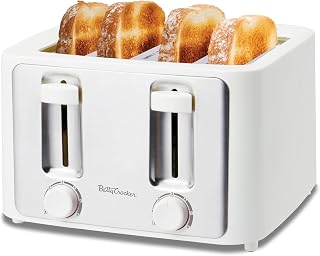 Betty Crocker 4-Slice Toaster, 1500 Watts, BC-5635W, White