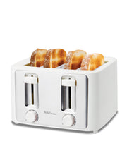 4-Slice Toaster by Betty Crocker – 4-Slice, Plastic, White, Model BC-5635W