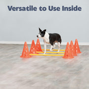 Dog Agility Hurdle Cone Set by TRIXIE – Rubber, Orange/Yellow, Model 32091
