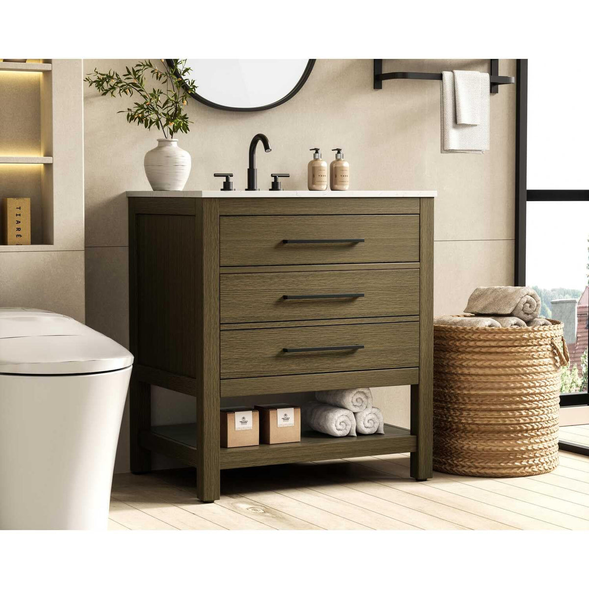 Bathroom Vanity Chestnut Brown by karson – Chestnut Brown