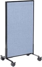 Global Industrial 24-1/4"W x 45" H Mobile Office Partition Panel, Blue