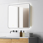 Ostaria 36" Aluminum Surface-Mount/Reccessed Lighted Mirror Medicine Cabinet by ALTAIR – unspecified, Aluminum, Matte Black, Model 769036-LED-MC