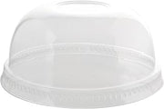 Fineline Super Sips 92mm PET Dome Lid No-Hole, Clear