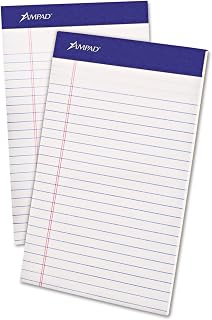 Ampad Notepads, 5" x 8", College, White, 50 Sheets/Pad, 12 Pads/Pack (TOP20-304)