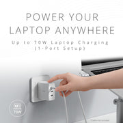 70W USB-C GaN Power Adapter and 3 Port Charger K38101NA by Kensington – Commercial Grade