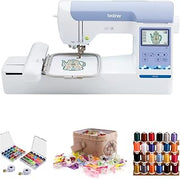 Brother Elite PE900 Large Embroidery Machine Bundle | Wireless LAN Connection Sewing, (4 items)