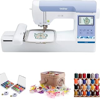 Brother Elite PE900 Large Embroidery Machine Bundle | Wireless LAN Connection Sewing, (4 items)
