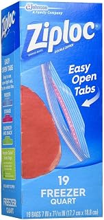 Ziploc Freezer Bags - 1 qt - 19 ct