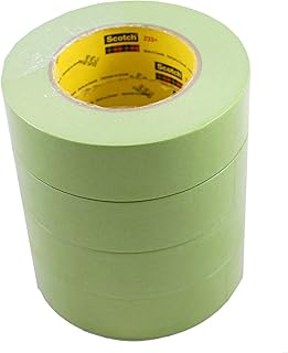3M 1-1/2" 233+ Green AUTO Masking Tape-4 Roll-Paint CAR