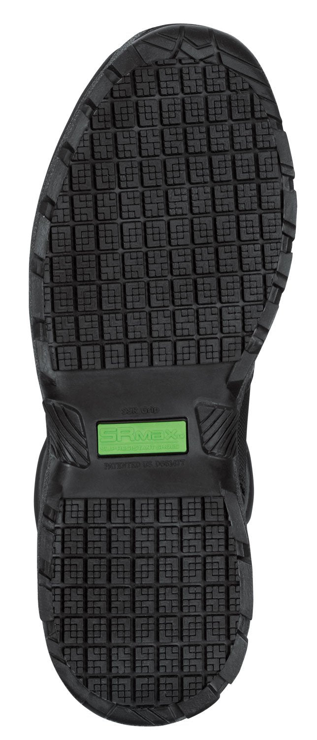 Mens 6 Black MaxTRAX Soft Toe Side-Zip Boot 11.0 M by SR Max – 11, Leather, Black, Model Jasper