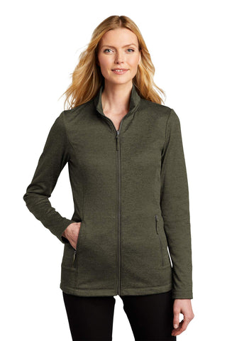 Ladies Fleece Jacket M Deep Olive Heather by Port Authority – Polyester, Olive, Model L905