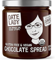 Chocolate Date Spread, Organic and No Added Sugar – Date Lady | Vegan, Paleo, Gluten-Free and Kosher Cocoa Spread; No Preservatives; Perfect for Fruit, Ice Cream, Toast and Desserts
