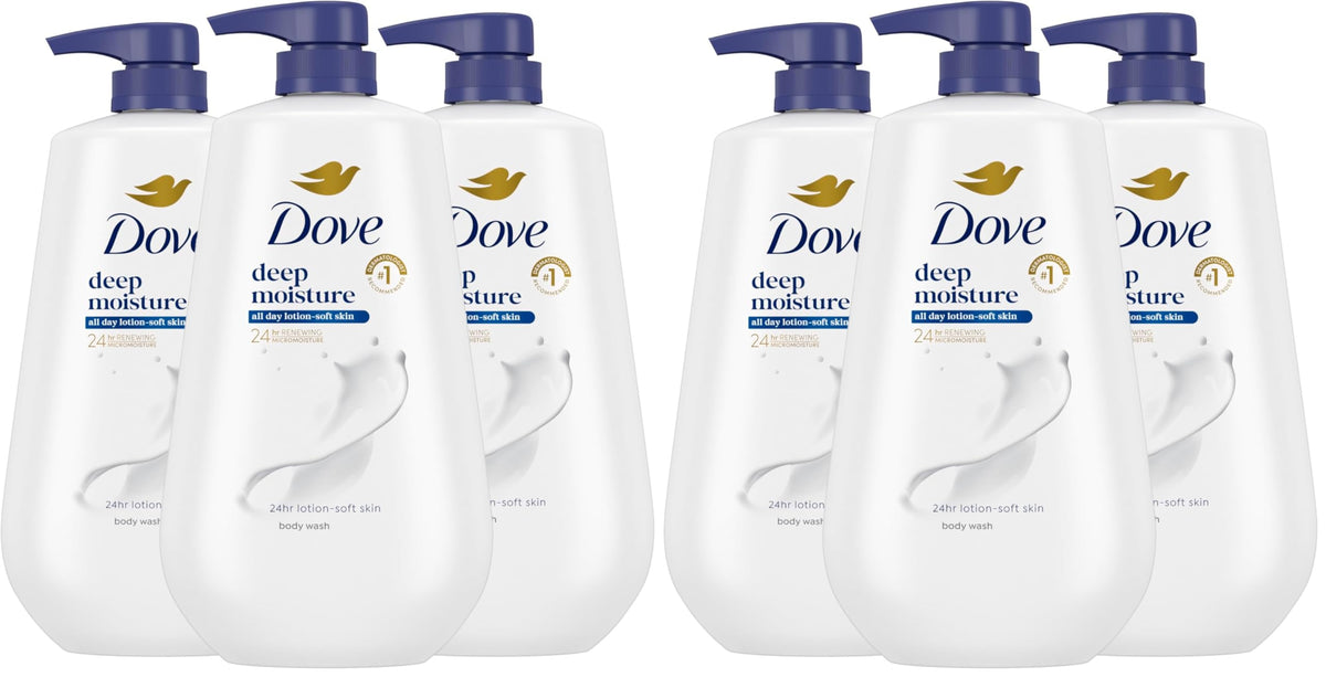 Dove 30.6 Fl Oz (Pack of 6) / White / 1 Body Washes