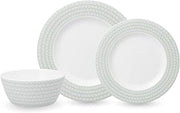 Fortessa Ornament Bone China, 12 Piece Dinnerware Set (Service for 4), Green