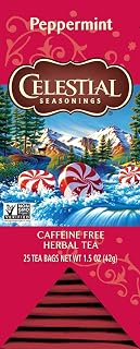 Celestial Seasonings Herbal Tea, Peppermint, 25 Count (Pack of 6)